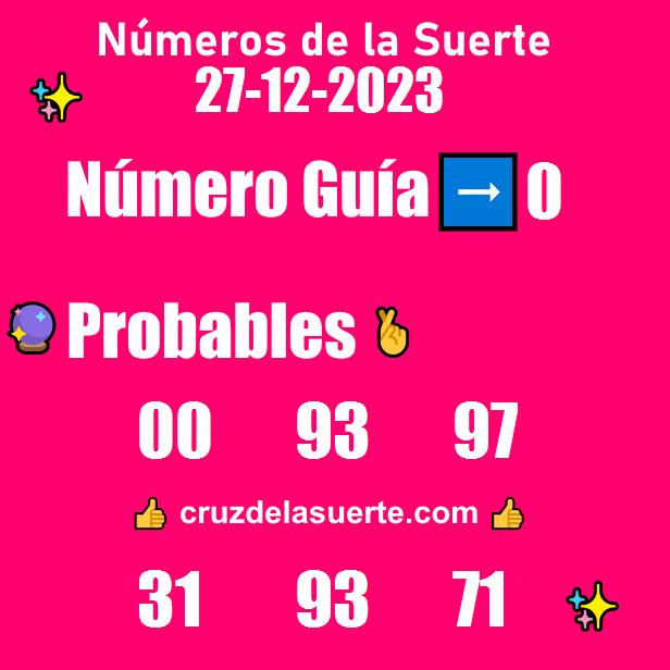 Números favoritos de hoy 9/5/2025