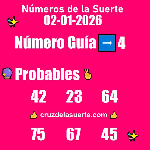 Números favoritos de hoy 1/1/2026