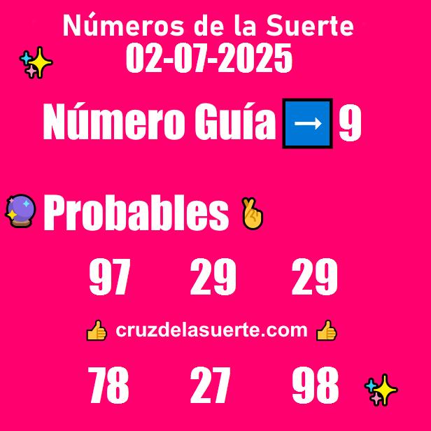 Números favoritos de hoy 29/6/2025