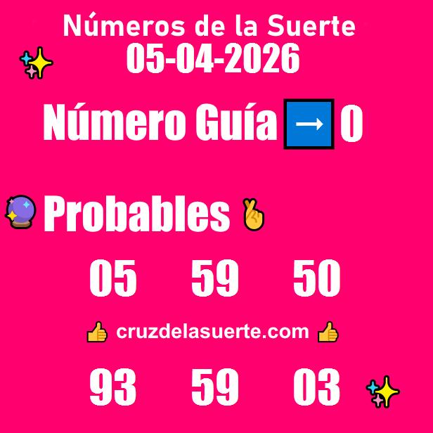 Números favoritos de hoy 4/4/2026