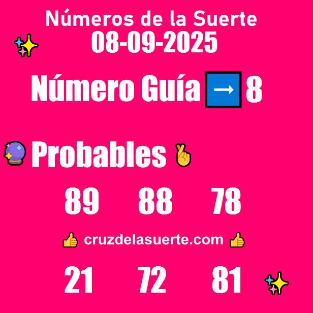 Números favoritos de hoy 3/9/2025