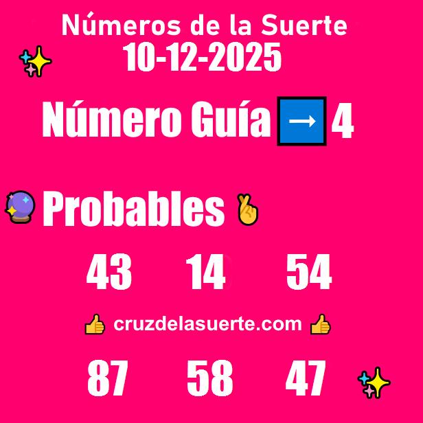 Números favoritos de hoy 17/11/2025