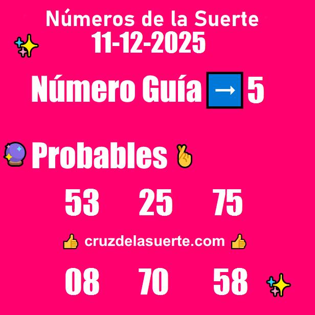 Números favoritos de hoy 17/11/2025