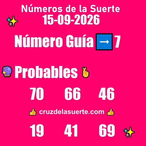 Números favoritos de hoy 29/8/2026