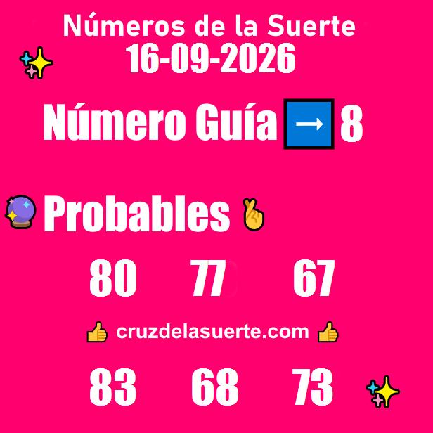 Números favoritos de hoy 29/8/2026