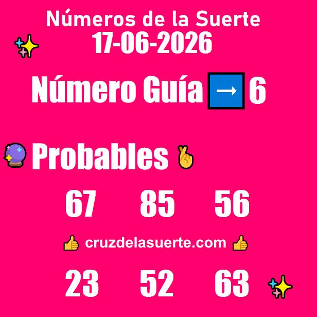 Números favoritos de hoy 16/6/2026