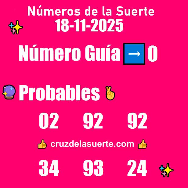 Números favoritos de hoy 17/11/2025