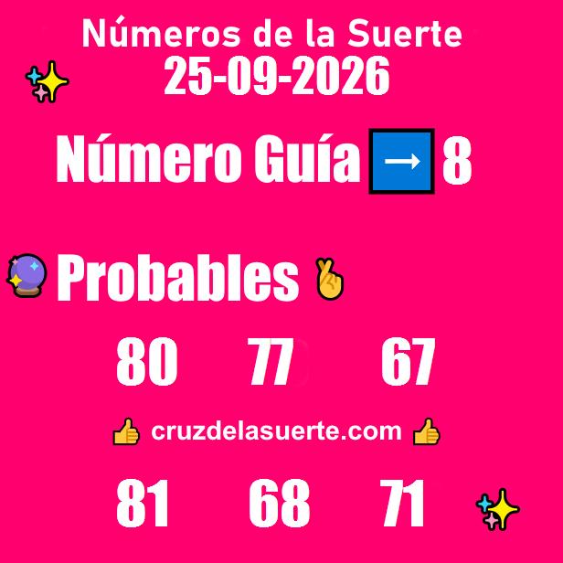 Números favoritos de hoy 29/8/2026
