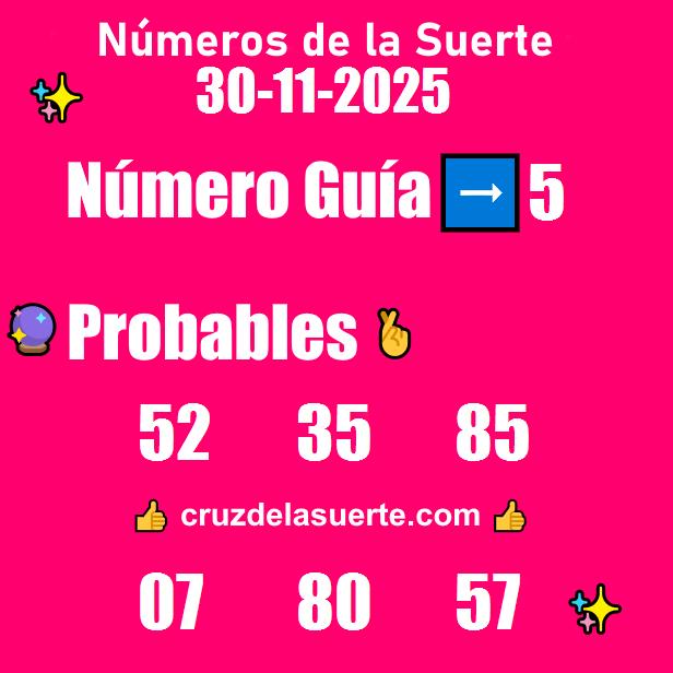 Números favoritos de hoy 17/11/2025