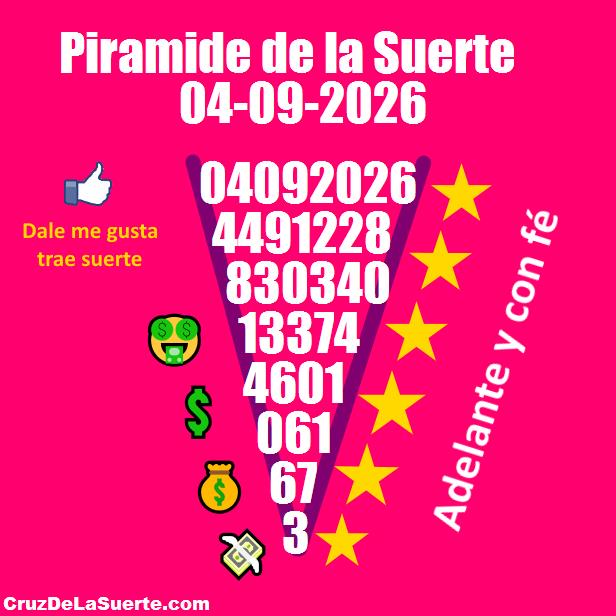 Piramide de la suerte fecha 26/8/2026