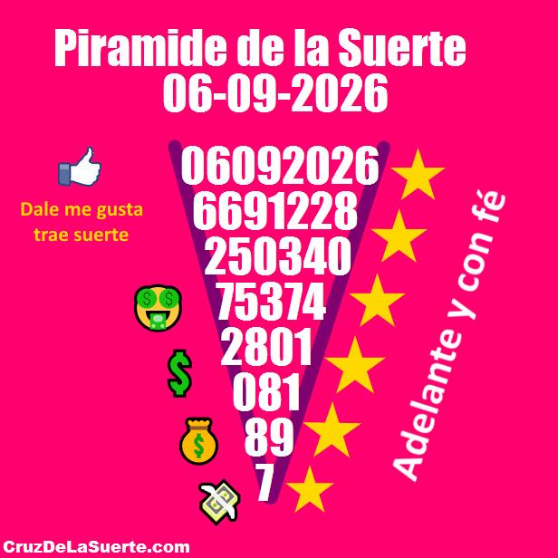 Piramide de la suerte fecha 26/8/2026