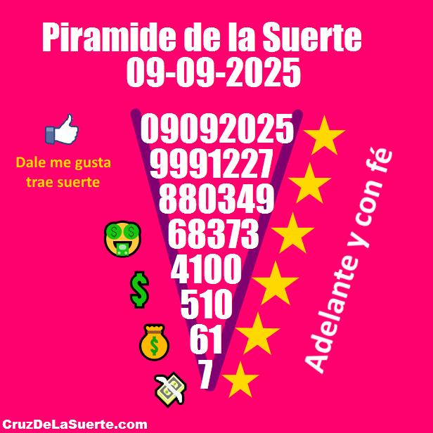 Piramide de la suerte fecha 3/9/2025