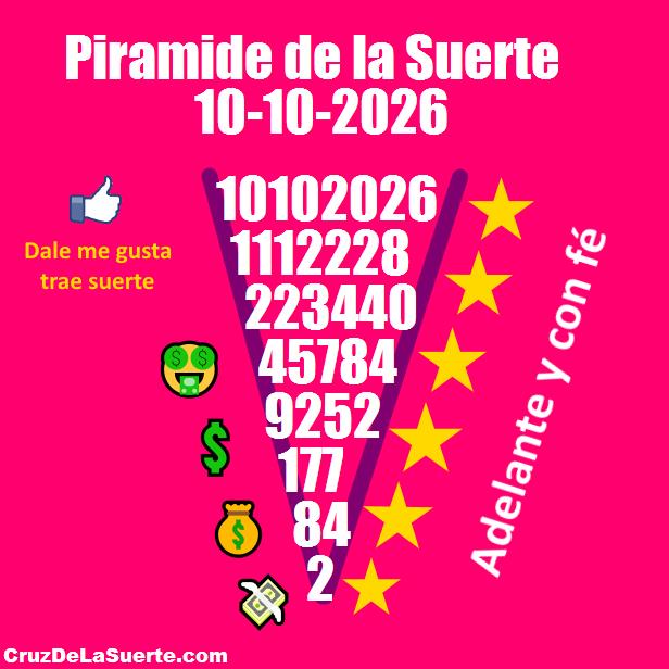 Piramide de la suerte fecha 9/10/2026