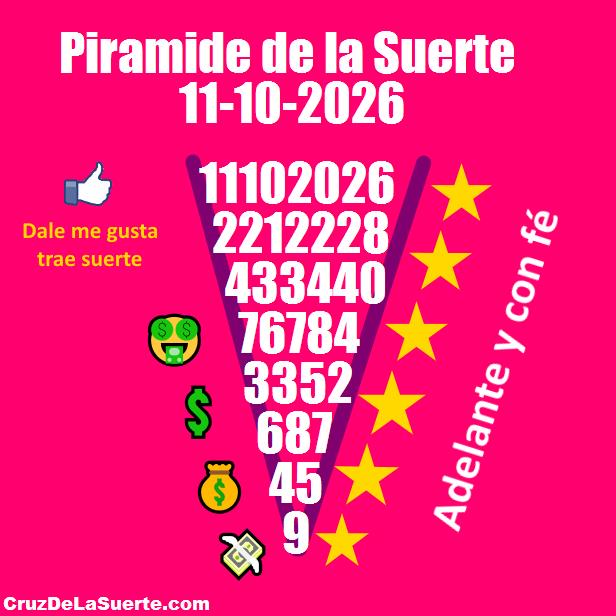 Piramide de la suerte fecha 10/10/2026