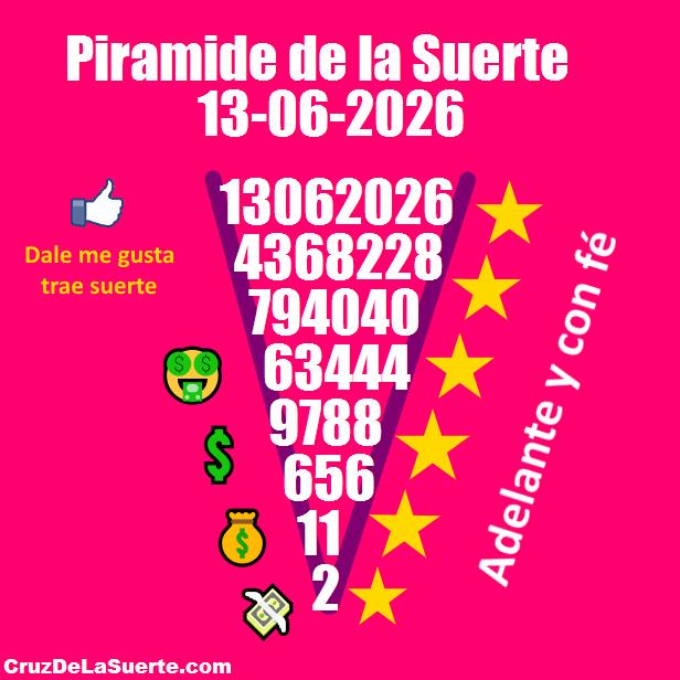 Piramide de la suerte fecha 16/5/2026
