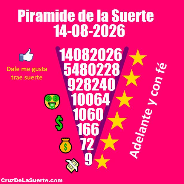 Piramide de la suerte fecha 13/8/2026