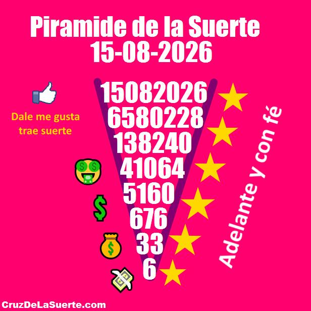 Piramide de la suerte fecha 14/8/2026