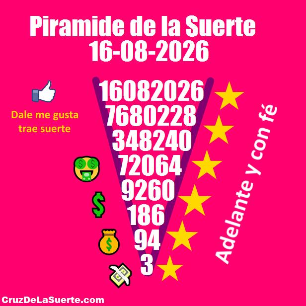 Piramide de la suerte fecha 15/8/2026