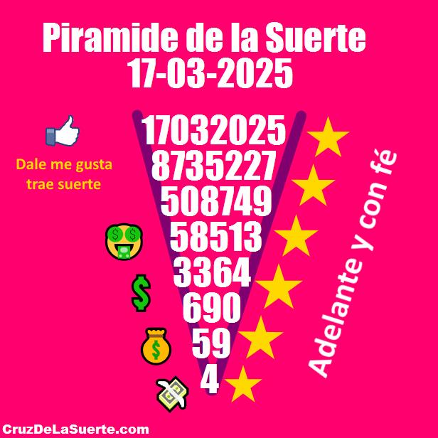 Piramide de la suerte fecha 25/3/2025