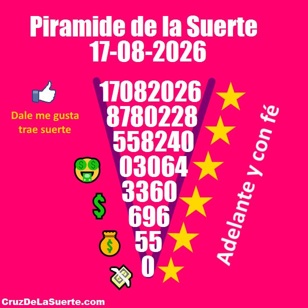Piramide de la suerte fecha 16/8/2026