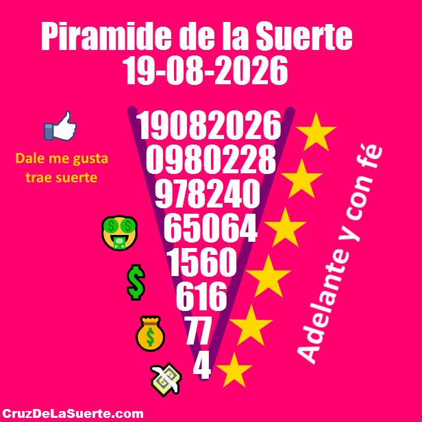 Piramide de la suerte fecha 18/8/2026