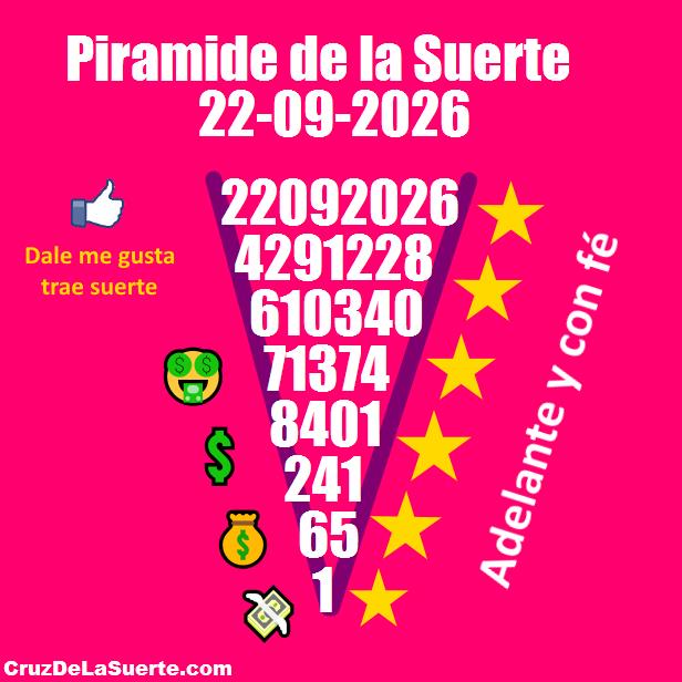Piramide de la suerte fecha 29/8/2026