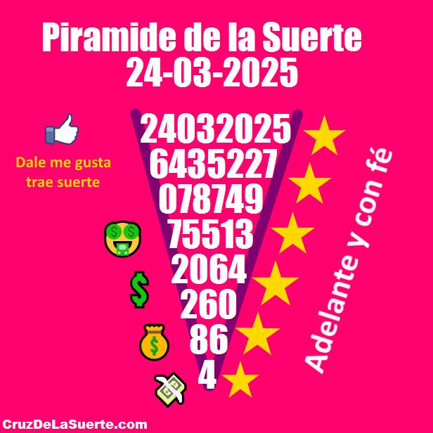 Piramide de la suerte fecha 25/3/2025