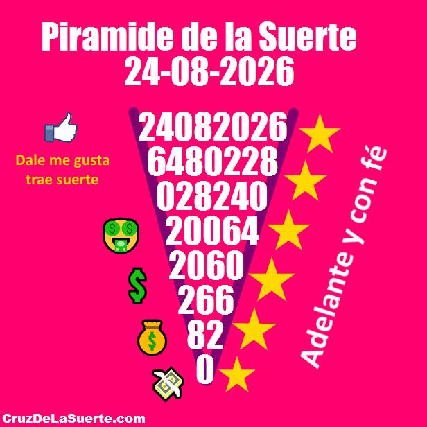 Piramide de la suerte fecha 8/8/2026