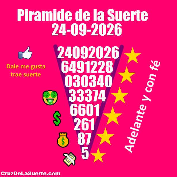 Piramide de la suerte fecha 29/8/2026