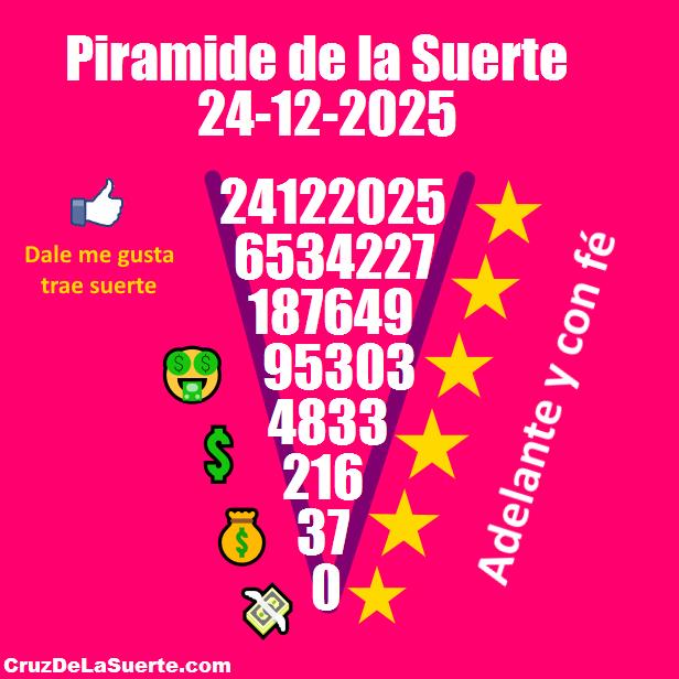 Piramide de la suerte fecha 23/12/2025