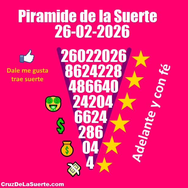 Piramide de la suerte fecha 25/2/2026