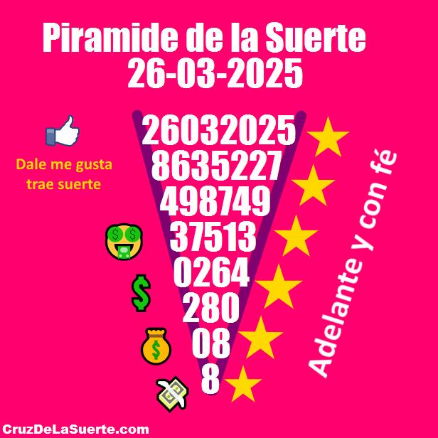 Piramide de la suerte fecha 25/3/2025