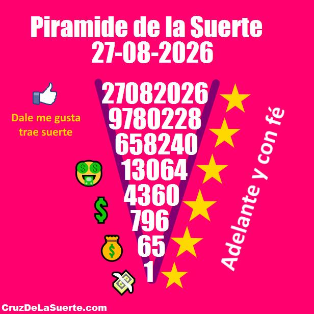 Piramide de la suerte fecha 26/8/2026