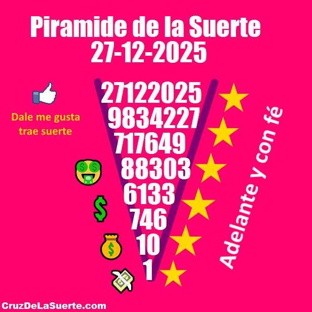 Piramide de la suerte fecha 26/12/2025