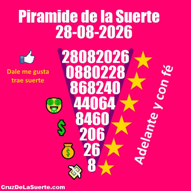 Piramide de la suerte fecha 26/8/2026