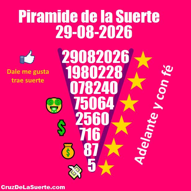Piramide de la suerte fecha 26/8/2026